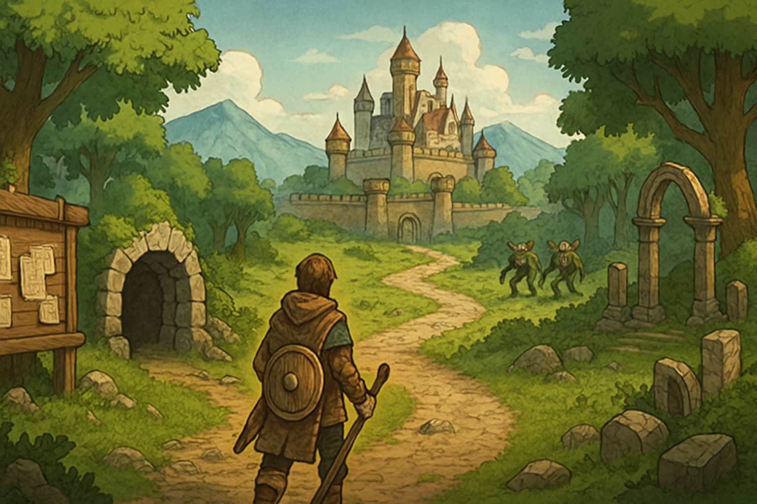 Okładka wpisu o grach MMORPG po polsku za darmo w klimacie fantasy 2D