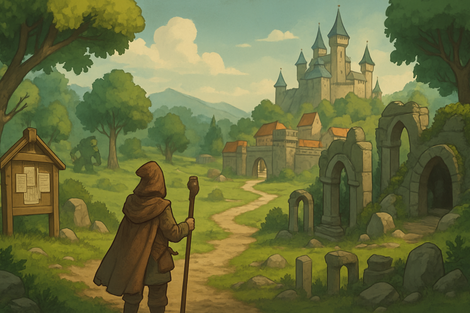 Ilustracja okładki do wpisu o grze online MMORPG w świecie fantasy