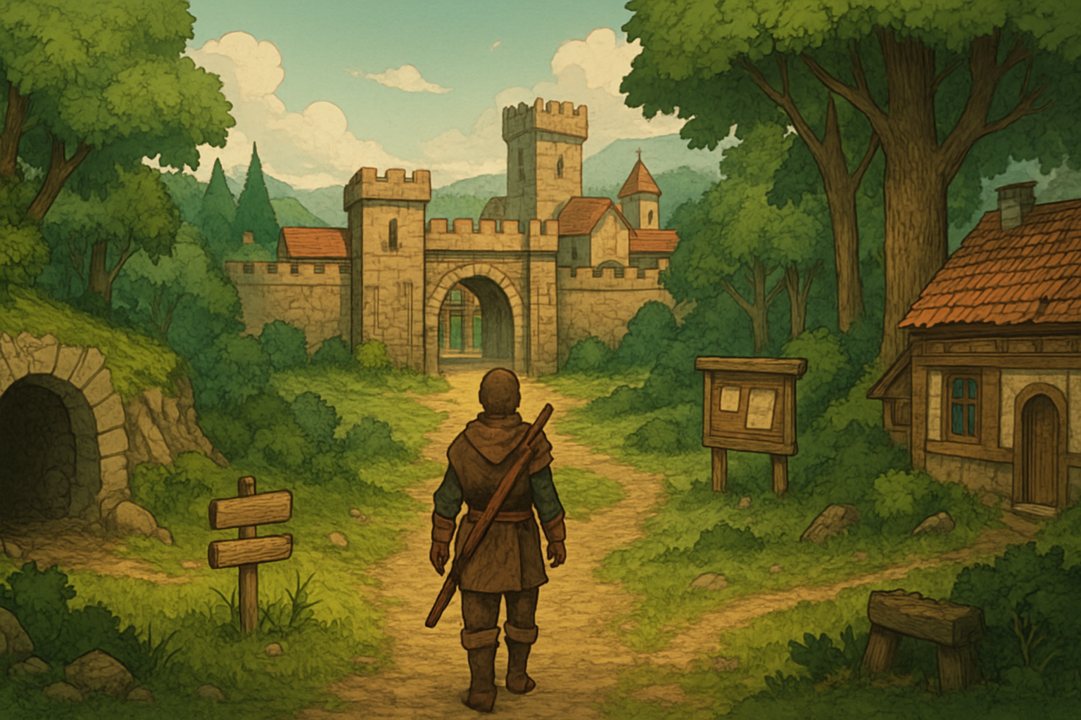 Okładka przedstawia mapę krainy fantasy w stylu izometrycznym, która podkreśla klimat MMORPG w przeglądarce.